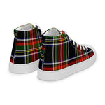 Plaid Tartan Men High Top Sneakers Clan Francis Plaid Converse High Tops Sneakers, Converse Christmas Sneakers