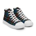 Plaid Tartan Men High Top Sneakers Clan Fraser Hunting Ancient Plaid Converse High Tops Sneakers, Converse Christmas Sneakers
