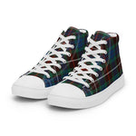 Plaid Tartan Men High Top Sneakers Clan Fraser Hunting Ancient Plaid Converse High Tops Sneakers, Converse Christmas Sneakers