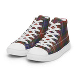 Plaid Tartan Men High Top Sneakers Clan Fraser Hunting Modern Plaid Converse High Tops Sneakers, Converse Christmas Sneakers