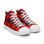 Plaid Tartan Men High Top Sneakers Clan Fraser Modern Plaid Converse High Tops Sneakers, Converse Christmas Sneakers