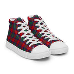 Plaid Tartan Men High Top Sneakers Clan Fraser of Altyre Plaid Converse High Tops Sneakers, Converse Christmas Sneakers