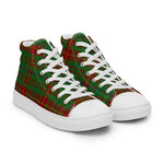 Plaid Tartan Men High Top Sneakers Clan Fulton Ancient Plaid Converse High Tops Sneakers, Converse Christmas Sneakers
