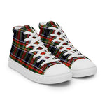 Plaid Tartan Men High Top Sneakers Clan Fulton Plaid Converse High Tops Sneakers, Converse Christmas Sneakers
