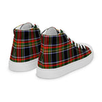 Plaid Tartan Men High Top Sneakers Clan Fulton Plaid Converse High Tops Sneakers, Converse Christmas Sneakers