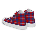 Plaid Tartan Men High Top Sneakers Clan Galloway Red Plaid Converse High Tops Sneakers, Converse Christmas Sneakers