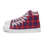 Plaid Tartan Men High Top Sneakers Clan Galloway Red Plaid Converse High Tops Sneakers, Converse Christmas Sneakers