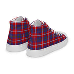 Plaid Tartan Men High Top Sneakers Clan Galloway Red Plaid Converse High Tops Sneakers, Converse Christmas Sneakers
