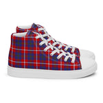 Plaid Tartan Men High Top Sneakers Clan Galloway Red Plaid Converse High Tops Sneakers, Converse Christmas Sneakers