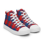 Plaid Tartan Men High Top Sneakers Clan Galloway Plaid Converse High Tops Sneakers, Converse Christmas Sneakers