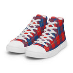 Plaid Tartan Men High Top Sneakers Clan Galloway Plaid Converse High Tops Sneakers, Converse Christmas Sneakers