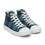 Plaid Tartan Men High Top Sneakers Clan Garden Plaid Converse High Tops Sneakers, Converse Christmas Sneakers