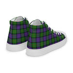 Plaid Tartan Men High Top Sneakers Clan Gillon Plaid Converse High Tops Sneakers, Converse Christmas Sneakers