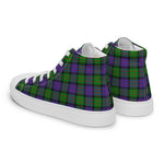 Plaid Tartan Men High Top Sneakers Clan Gillon Plaid Converse High Tops Sneakers, Converse Christmas Sneakers