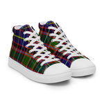Plaid Tartan Men High Top Sneakers Clan Glas Plaid Converse High Tops Sneakers, Converse Christmas Sneakers