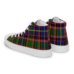 Plaid Tartan Men High Top Sneakers Clan Glas Plaid Converse High Tops Sneakers, Converse Christmas Sneakers