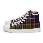 Plaid Tartan Men High Top Sneakers Clan Glas Plaid Converse High Tops Sneakers, Converse Christmas Sneakers