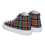 Plaid Tartan Men High Top Sneakers Clan Glass Plaid Converse High Tops Sneakers, Converse Christmas Sneakers
