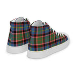 Plaid Tartan Men High Top Sneakers Clan Glass Plaid Converse High Tops Sneakers, Converse Christmas Sneakers