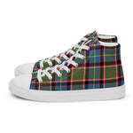 Plaid Tartan Men High Top Sneakers Clan Glass Plaid Converse High Tops Sneakers, Converse Christmas Sneakers