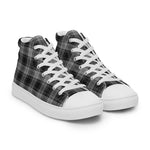 Plaid Tartan Men High Top Sneakers Clan Glendinning Plaid Converse High Tops Sneakers, Converse Christmas Sneakers