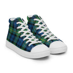 Plaid Tartan Men High Top Sneakers Clan Gordon Ancient Plaid Converse High Tops Sneakers, Converse Christmas Sneakers