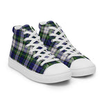 Plaid Tartan Men High Top Sneakers Clan Gordon Dress Modern Plaid Converse High Tops Sneakers, Converse Christmas Sneakers