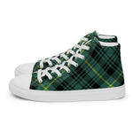 Plaid Tartan Men High Top Sneakers Clan Gordon Fabric Plaid Converse High Tops Sneakers, Converse Christmas Sneakers