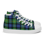 Plaid Tartan Men High Top Sneakers Clan Gordon Old Ancient Plaid Converse High Tops Sneakers, Converse Christmas Sneakers