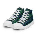 Plaid Tartan Men High Top Sneakers Clan Graham Of Menteith Ancient Plaid Converse High Tops Sneakers, Converse Christmas Sneakers