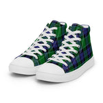 Plaid Tartan Men High Top Sneakers Clan Graham Of Menteith Modern Plaid Converse High Tops Sneakers, Converse Christmas Sneakers