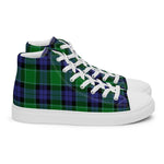 Plaid Tartan Men High Top Sneakers Clan Graham Of Menteith Modern Plaid Converse High Tops Sneakers, Converse Christmas Sneakers