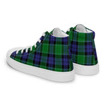 Plaid Tartan Men High Top Sneakers Clan Graham Of Menteith Modern Plaid Converse High Tops Sneakers, Converse Christmas Sneakers