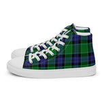 Plaid Tartan Men High Top Sneakers Clan Graham Of Menteith Modern Plaid Converse High Tops Sneakers, Converse Christmas Sneakers