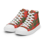 Plaid Tartan Men High Top Sneakers Clan Grant Ancient Plaid Converse High Tops Sneakers, Converse Christmas Sneakers