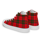 Plaid Tartan Men High Top Sneakers Clan Grant Modern Plaid Converse High Tops Sneakers, Converse Christmas Sneakers