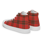 Plaid Tartan Men High Top Sneakers Clan Grant Weathered Plaid Converse High Tops Sneakers, Converse Christmas Sneakers
