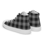 Plaid Tartan Men High Top Sneakers Clan Grey Douglas Plaid Converse High Tops Sneakers, Converse Christmas Sneakers