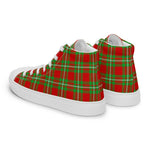 Plaid Tartan Men High Top Sneakers Clan Grierson Plaid Converse High Tops Sneakers, Converse Christmas Sneakers