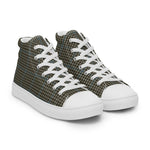 Plaid Tartan Men High Top Sneakers Clan Haig Gray Plaid Converse High Tops Sneakers, Converse Christmas Sneakers