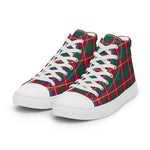 Plaid Tartan Men High Top Sneakers Clan Haig Plaid Converse High Tops Sneakers, Converse Christmas Sneakers