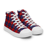 Plaid Tartan Men High Top Sneakers Clan Haldane Plaid Converse High Tops Sneakers, Converse Christmas Sneakers