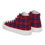 Plaid Tartan Men High Top Sneakers Clan Haldane Plaid Converse High Tops Sneakers, Converse Christmas Sneakers