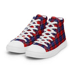 Plaid Tartan Men High Top Sneakers Clan Haldane Plaid Converse High Tops Sneakers, Converse Christmas Sneakers
