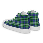 Plaid Tartan Men High Top Sneakers Clan Haliburton Plaid Converse High Tops Sneakers, Converse Christmas Sneakers