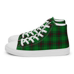 Plaid Tartan Men High Top Sneakers Clan Halkett Plaid Converse High Tops Sneakers, Converse Christmas Sneakers