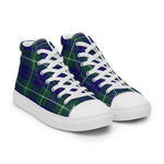 Plaid Tartan Men High Top Sneakers Clan Hamilton Hunting Modern Plaid Converse High Tops Sneakers, Converse Christmas Sneakers