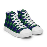 Plaid Tartan Men High Top Sneakers Clan Hamilton Hunting Plaid Converse High Tops Sneakers, Converse Christmas Sneakers