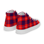 Plaid Tartan Men High Top Sneakers Clan Hamilton Modern Plaid Converse High Tops Sneakers, Converse Christmas Sneakers