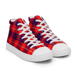 Plaid Tartan Men High Top Sneakers Clan Hamilton Modern Plaid Converse High Tops Sneakers, Converse Christmas Sneakers